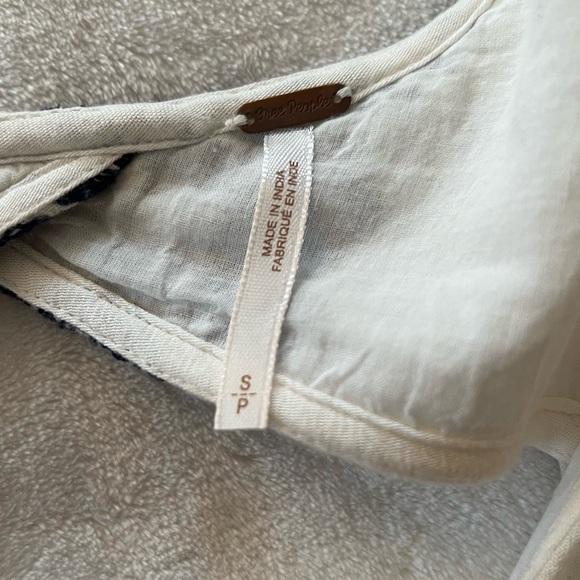 Free People Emma’s Embroidered Dress in Eggshell Combo - Picture 4 of 6